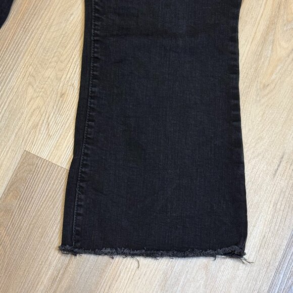INC Denim Black Mid Rise Flare Cropped Black Jeans Size 14 - Picture 5 of 9
